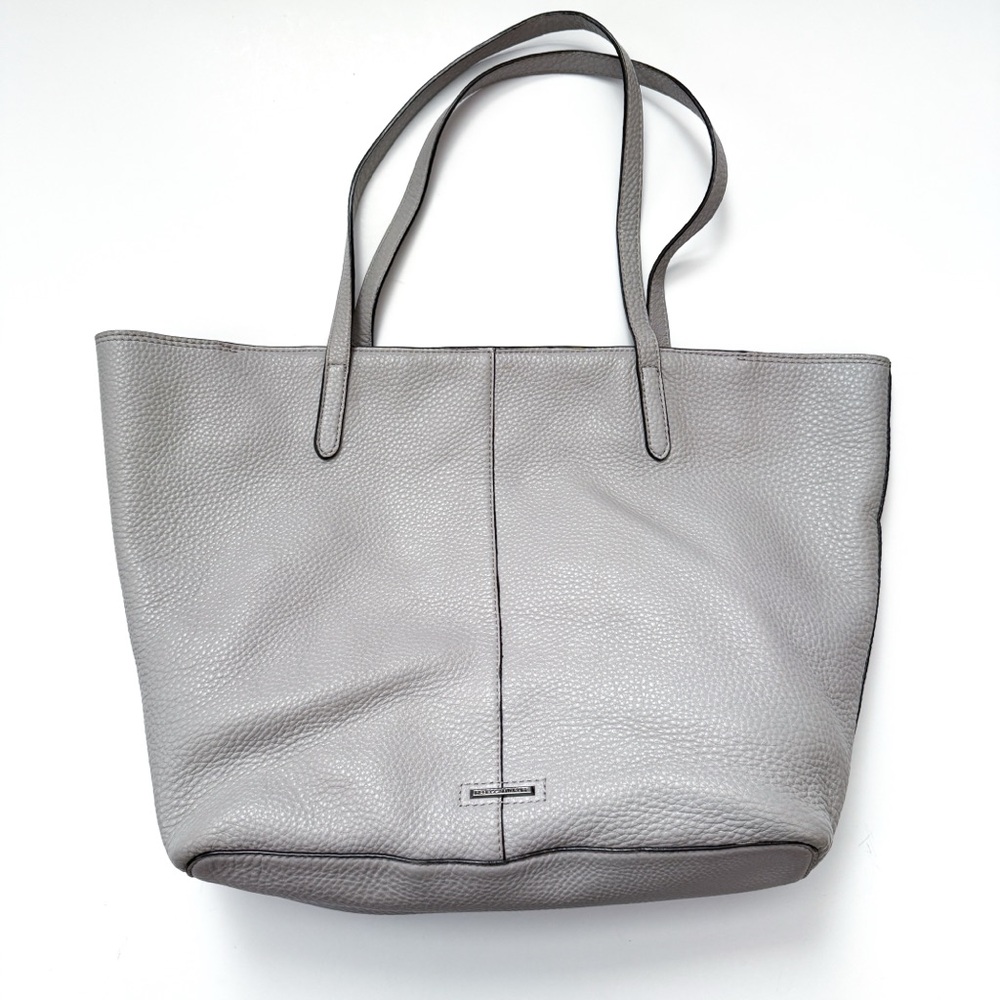 Rebecca Minkoff Gray Pebbled Leather Large Tote Bag